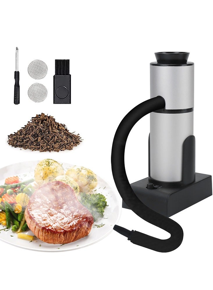 إيفرين مجموعة مدخن الكوكتيلات المحمولة لتنقية التدخين ومولد الدخان البارد ومعزز الشواء وأداة نقع نكهة رقائق الخشب وتنقية المطبخ للبار وطهي اللحوم والمشروبات المشوية - Image 1