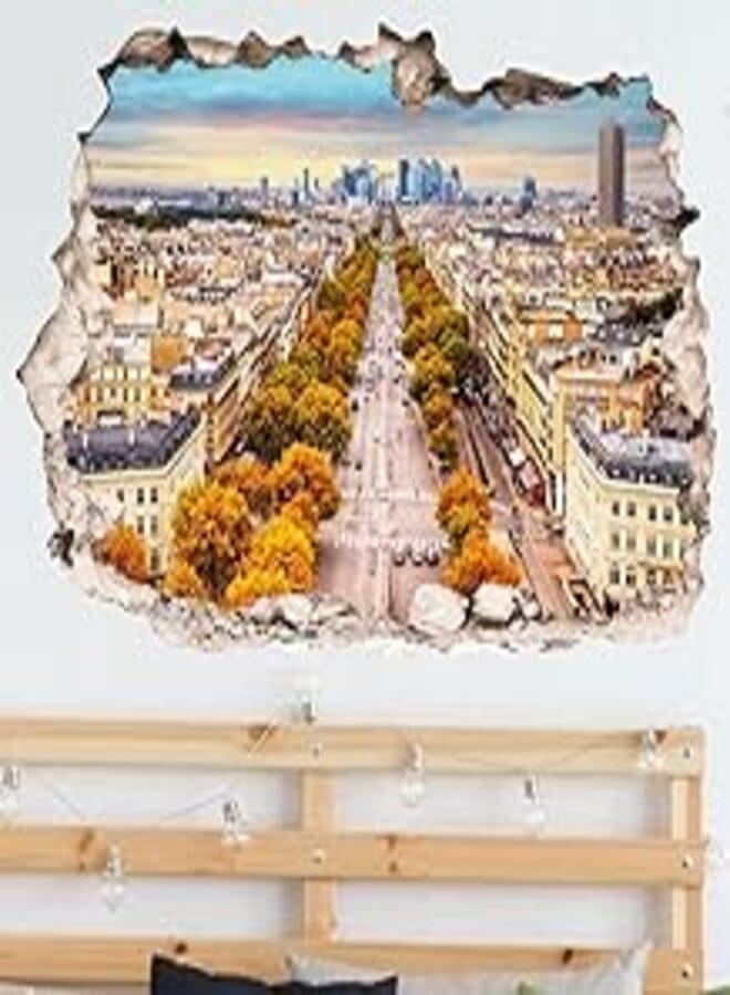 Decorative landscape sticker - The Champs-Elysées in autumn (60x90cm) 