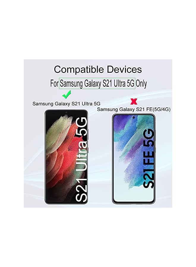 Zaboon Screen Protector For Samsung Galaxy S21 Ultra 5G (6.8 Inches),With 2Pcs Flexible Tpu Film,1Pc Camera Lens Protector,1Pc Backing Carbon Fiber Film [Fingerprint Reader,Easy To Install] - Image 2
