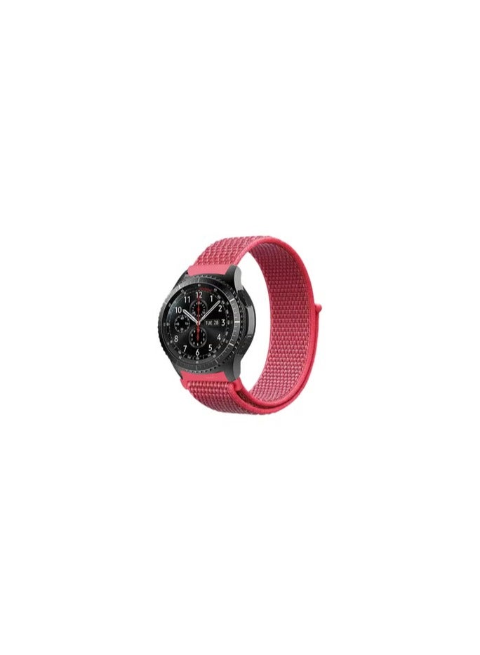 CATANES 22mm Nylon Strap,Compatible with Huawei GT/Huawei GT2 (46mm) /Huawei GT2 Pro/Samsung Galaxy Watch (46mm) and Galaxy Watch 3 (45mm) Sport Wristband Strap Strap Red - Image 1