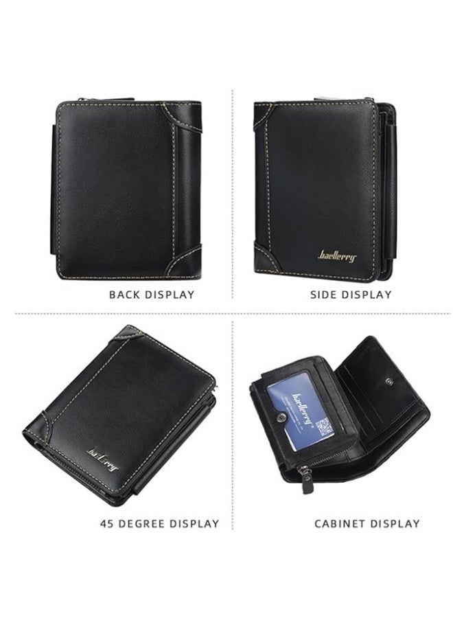 بايلليري تتميز محفظة الرجال الجديدة بتصميم أنيق وبسيط ورجعي وجوي. يحتوي على محفظة عملة سحاب عمودية ، ومحفظة قصيرة مع فتحات بطاقات متعددة ، ومحفظة تخزين قابلة للطي والمحمولة ، وهي مصنوعة من مادة جلدية مقاومة للقذارة ودائمة. - Image 4