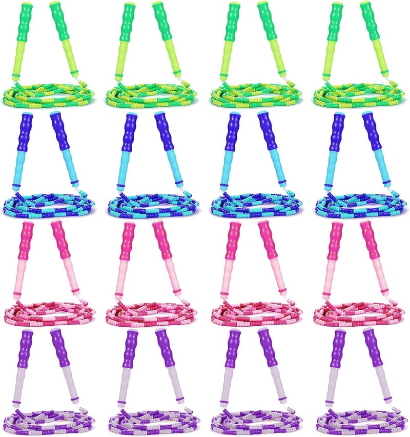 Supertrip Jump Rope Kids-Soft Beaded Skipping Rope Adjustable Tangle-Free Segmented Jumping Rope for Children and Students - Image 1