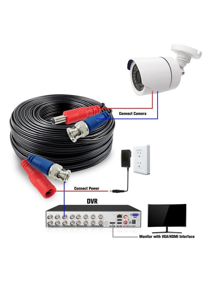 SHD 4Pack 100Feet BNC Vedio Power Cable Pre-Made Al-in-One Camera Video BNC Cable Wire Cord for Surveillance CCTV Security System With Connectors(BNC Female and BNC to RCA) - Image 3