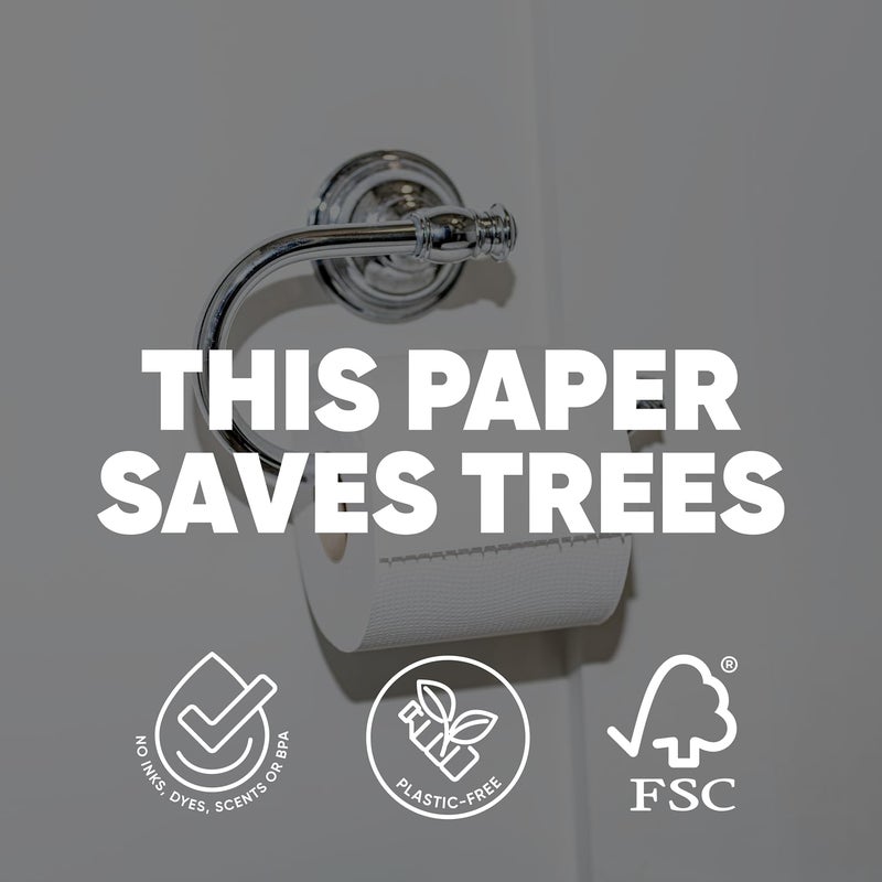 Save Trees Bamboo Toilet Paper -24 Rolls Of Septic Safe Organic Toilet Paper 3-ply, 300 Sheets Per Roll - PFAs Free, FSC Certified, Plastic & Chemical Free - For Home, Boat & RV Use - Image 5