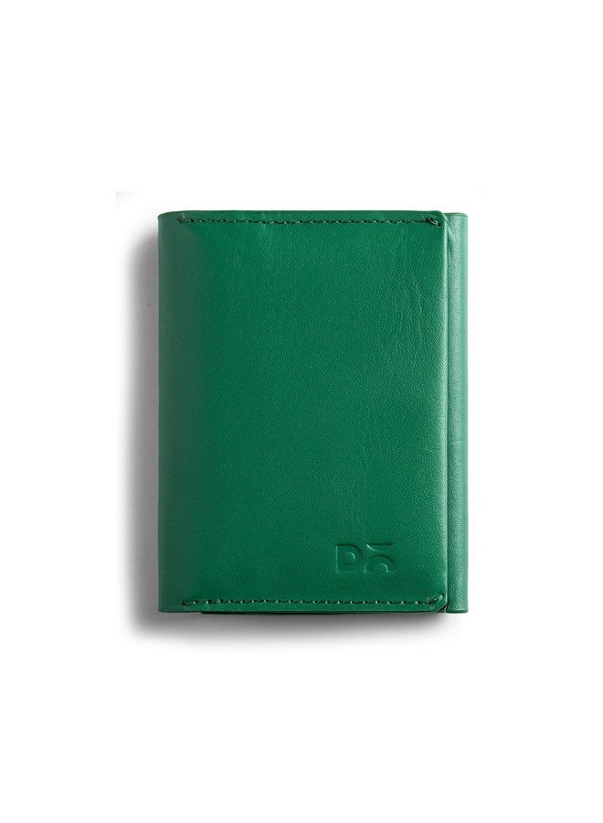 DailyObjects Green Even Wrap Card Wallet | Men Women | Premium Design | Full-Grain Leather | Handcrafted | Card Holder | 8 Cards Slots | Dual-Tone Colorways | Magnetic Closure - Image 1