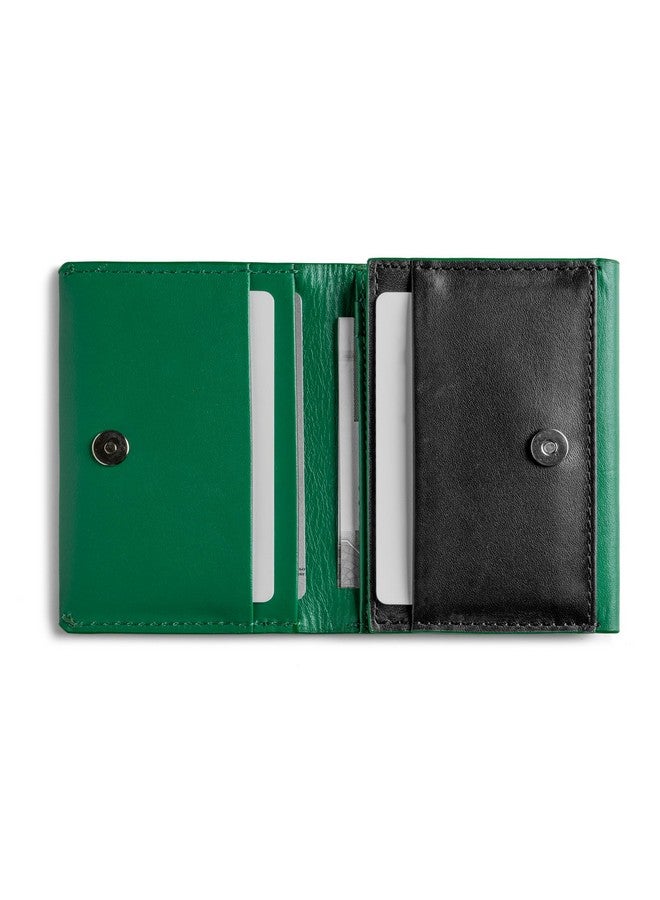 DailyObjects Green Even Wrap Card Wallet | Men Women | Premium Design | Full-Grain Leather | Handcrafted | Card Holder | 8 Cards Slots | Dual-Tone Colorways | Magnetic Closure - Image 5