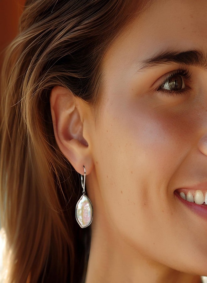 Ross-Simons 15-17mm Cultured Baroque Keshi Pearl Drop Earrings in Sterling Silver - Image 2