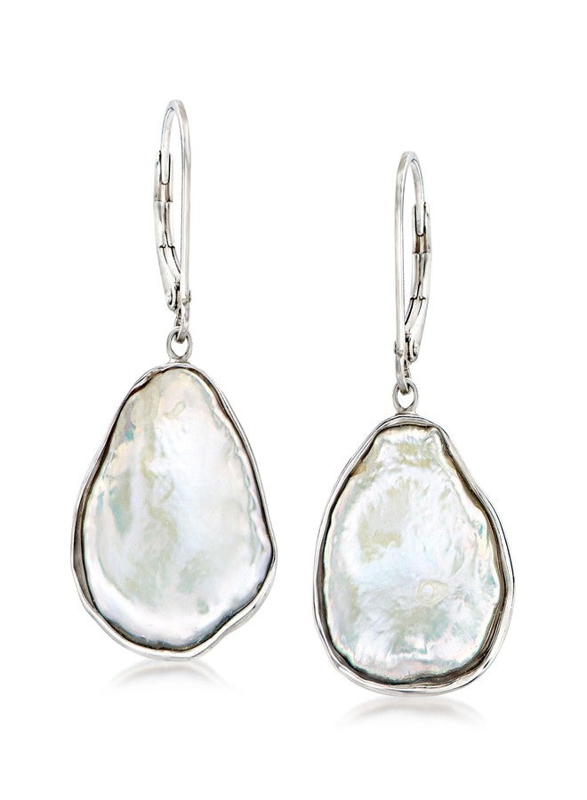 Ross-Simons 15-17mm Cultured Baroque Keshi Pearl Drop Earrings in Sterling Silver - Image 1