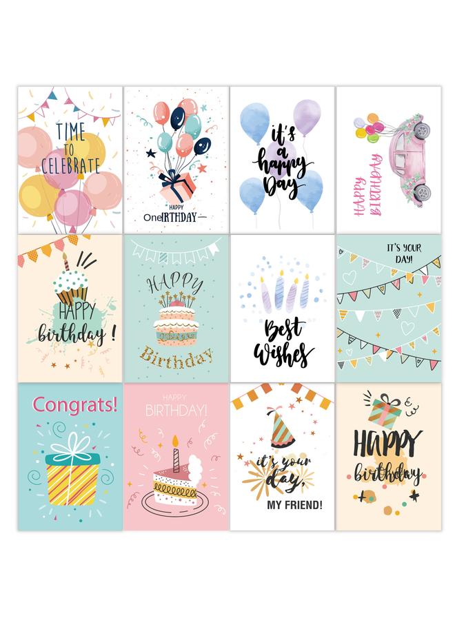 Bluejw Cross-border Happy Birthday Card Birthday Card Combination Suit Ins Envelope Folding DIY Birthday Greeting Card - Image 4