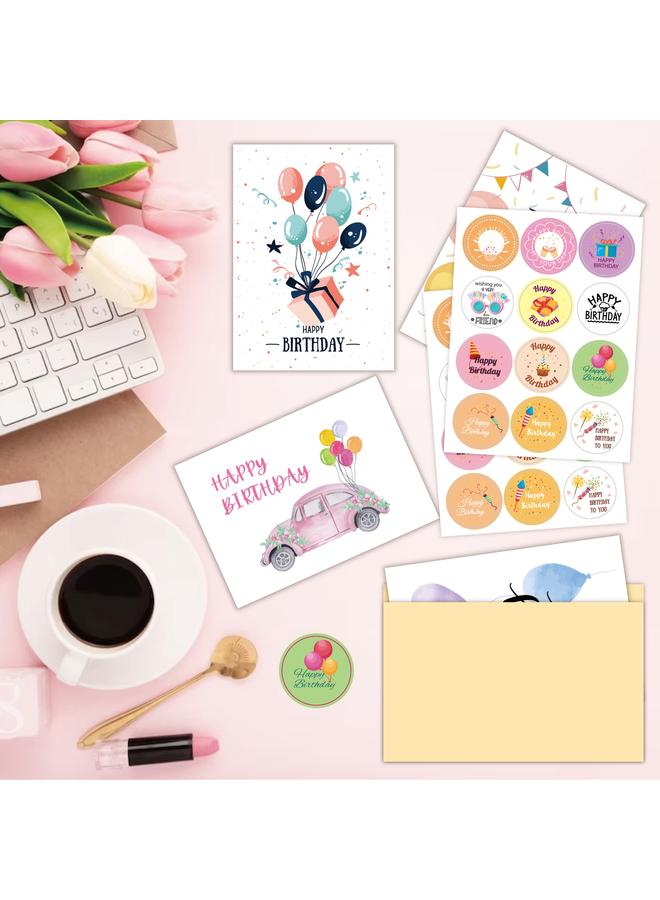 Bluejw Cross-border Happy Birthday Card Birthday Card Combination Suit Ins Envelope Folding DIY Birthday Greeting Card - Image 5