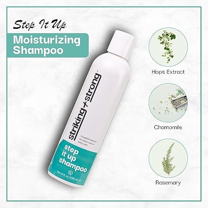 Step It Up Shampoo for Wavy, Kinky, Coily & Curly Hair | Sulfate, Paraben, Silicone, Phthalate, DEA & Dye FREE | 8oz | Natural Ingredients for Active Lifestyles - Image 2