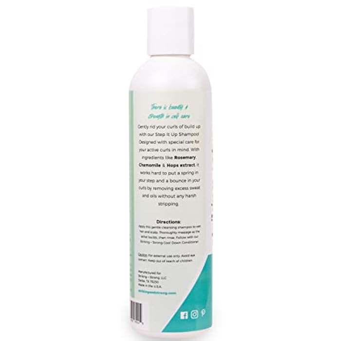 Step It Up Shampoo for Wavy, Kinky, Coily & Curly Hair | Sulfate, Paraben, Silicone, Phthalate, DEA & Dye FREE | 8oz | Natural Ingredients for Active Lifestyles - Image 4