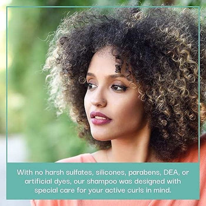 Step It Up Shampoo for Wavy, Kinky, Coily & Curly Hair | Sulfate, Paraben, Silicone, Phthalate, DEA & Dye FREE | 8oz | Natural Ingredients for Active Lifestyles - Image 3