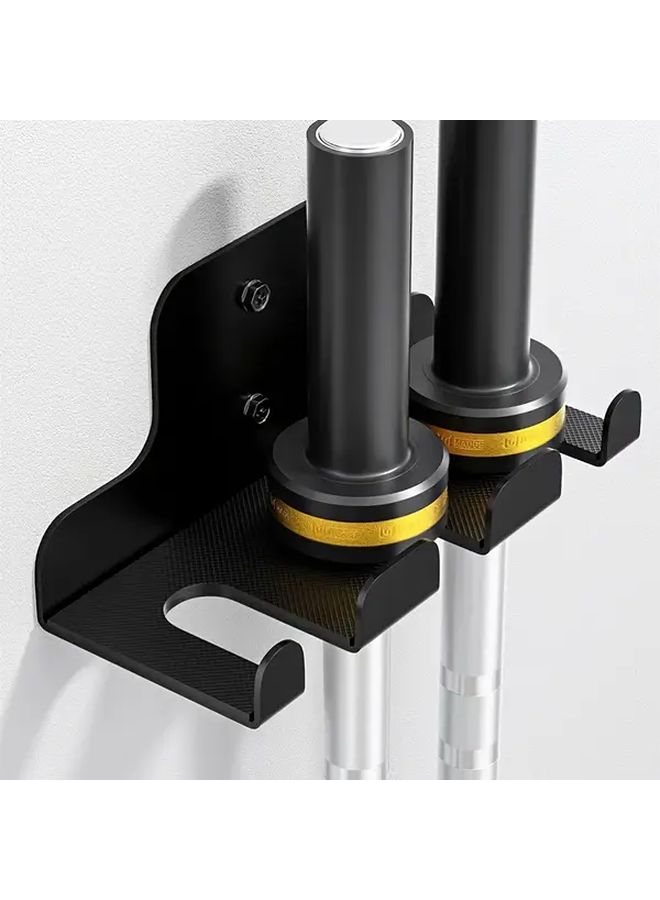 Heavy Duty Wall Mounted Barbell Storage Rack With Rubber Bushings Garage Gym Organizer - Image 1