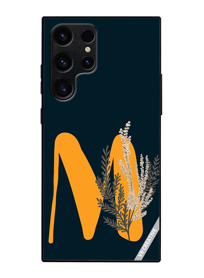 Protective Case Cover For Samsung Galaxy S25 Ultra Alphabet M(113) Design Multicolour