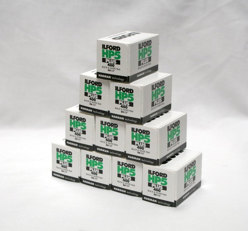 Ilford HP5 Plus 400 Black & White Film - Multipack of 10 Rolls, 36 Exposures Each