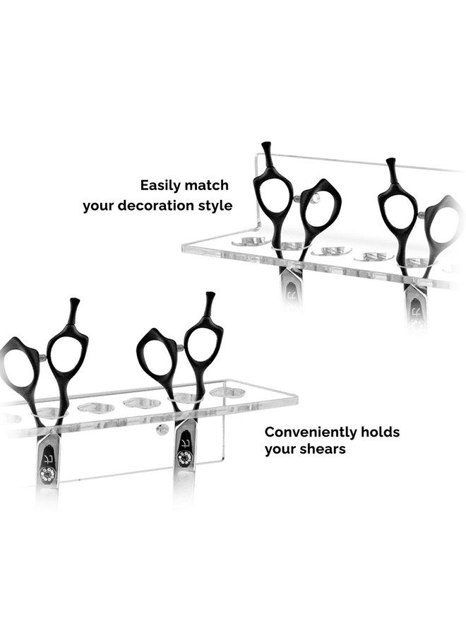 Marketing Holders Acrylic Shear Organizers Clear Wall Mount 15.75" Wide Convenient Organizer with Hanging Hardware for Professional Dog Grooming Shears 3/16" Thick - Image 3