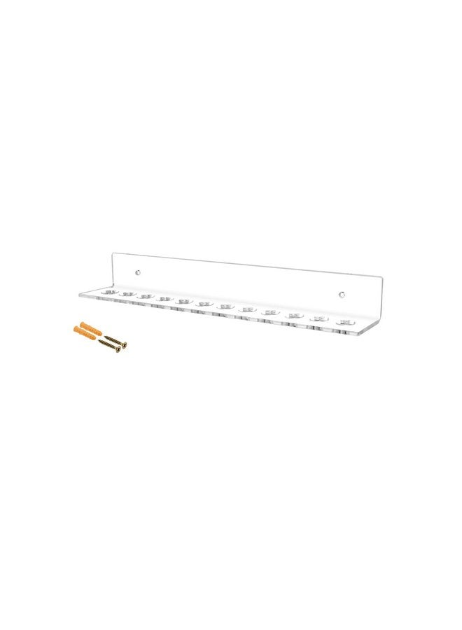 Marketing Holders Acrylic Shear Organizers Clear Wall Mount 15.75" Wide Convenient Organizer with Hanging Hardware for Professional Dog Grooming Shears 3/16" Thick - Image 1