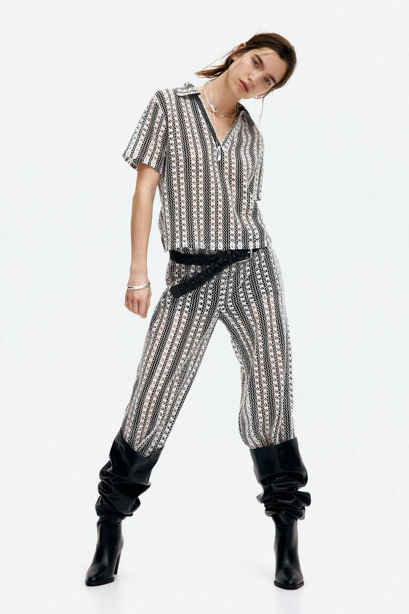 H&M Hole-patterned trousers