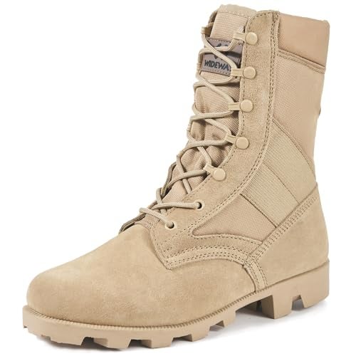 WIDEWAY Tactical Military Boots for Men and Women 8 Inches Desert Combat Army Jungle Boots Outdoor Hiking Boots - Image 1