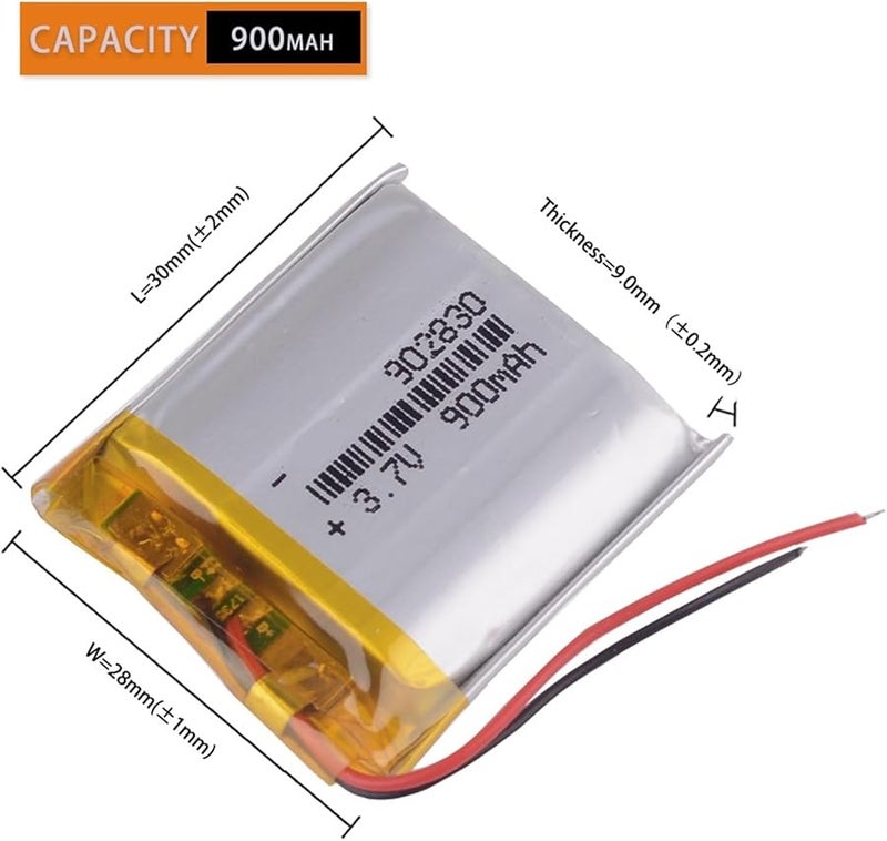 3 7V 900mAh Rechargeable Lithium Ion Battery Pack 4PCS - Image 3