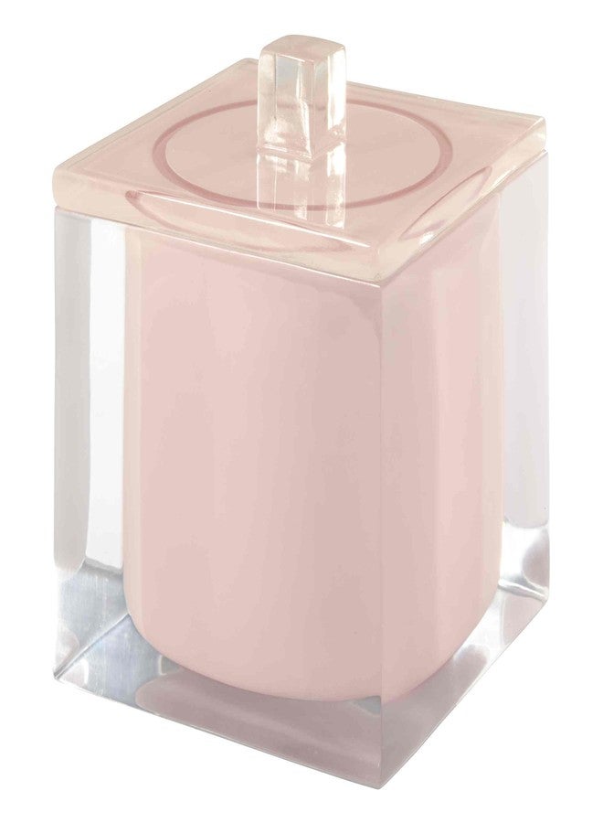 Izod - Covered Jar, Resin Countertop Accessories, Dorm Room Essentials, Perfect for Bathroom or Vanity (Marina Collection, Pink) - Image 1