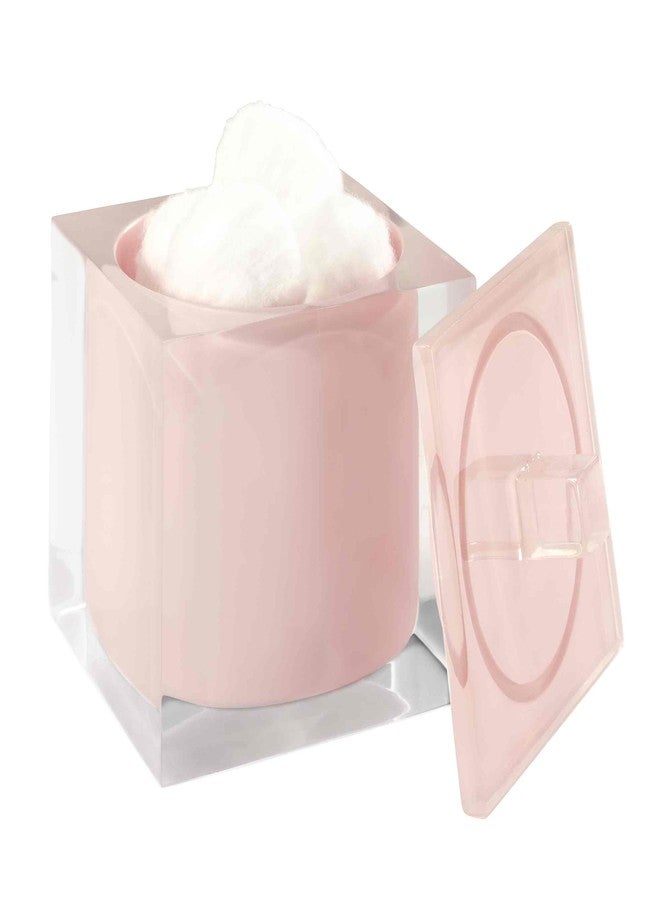 Izod - Covered Jar, Resin Countertop Accessories, Dorm Room Essentials, Perfect for Bathroom or Vanity (Marina Collection, Pink) - Image 2