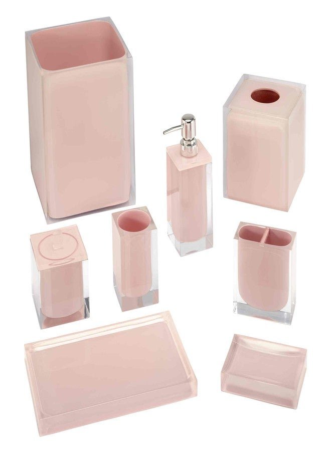 Izod - Covered Jar, Resin Countertop Accessories, Dorm Room Essentials, Perfect for Bathroom or Vanity (Marina Collection, Pink) - Image 4