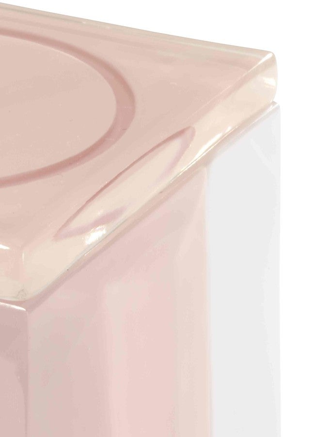 Izod - Covered Jar, Resin Countertop Accessories, Dorm Room Essentials, Perfect for Bathroom or Vanity (Marina Collection, Pink) - Image 3