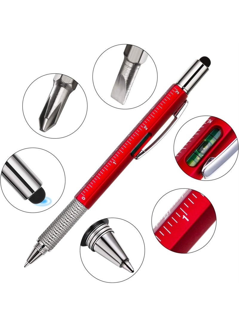 Generic 16PCS Gift Pen Tool Pen 6 in 1 Multi Tool Pen with Ruler, Level Gauge, Ballpoint Pen and Pen Refills, Unique Gifts for Men (Color : 16COLOR)  - Image 2