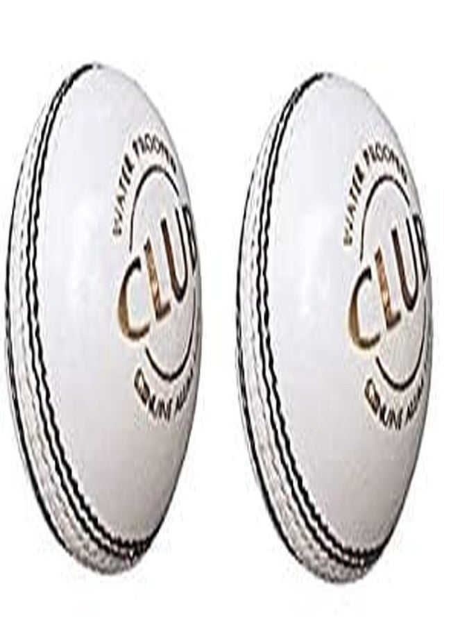 LABH TRADERS Power Skyline Hand Stitched 2 Piece Sports Cricket Club Leather Balls for T-20, One Day and Test Match (White) (Pack of 2) - Image 2