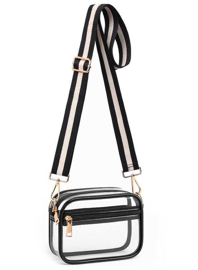 BS-VOG Clear Crossbody Bag Stadium Approved, Clear Purses for Women, Small Clear Stadium Bag for Concerts Sports Events - Image 1