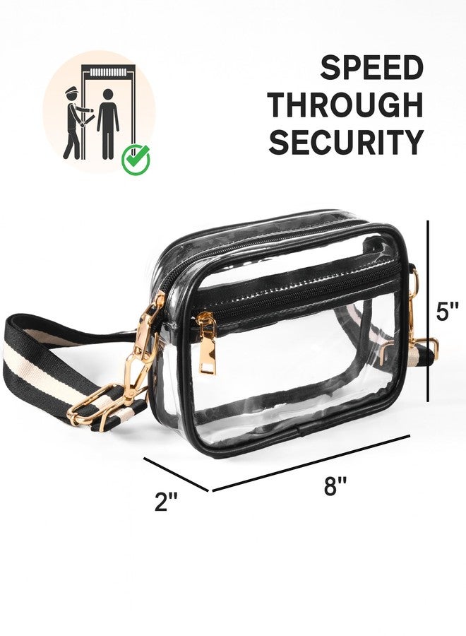 BS-VOG Clear Crossbody Bag Stadium Approved, Clear Purses for Women, Small Clear Stadium Bag for Concerts Sports Events - Image 5