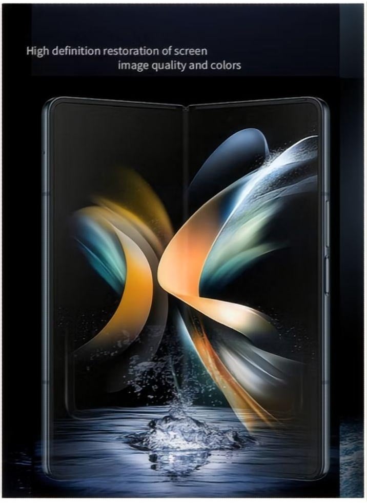 Generic - Galaxy Z Fold 5 Screen Protector Compatible Fingerprint with, 9H Hardness, Blue Light Blocking, Bubble-Free InstallationAnti-Spy Anti-Glare Full Adhesive Flexible Film (front+back+inside) One set - Image 1