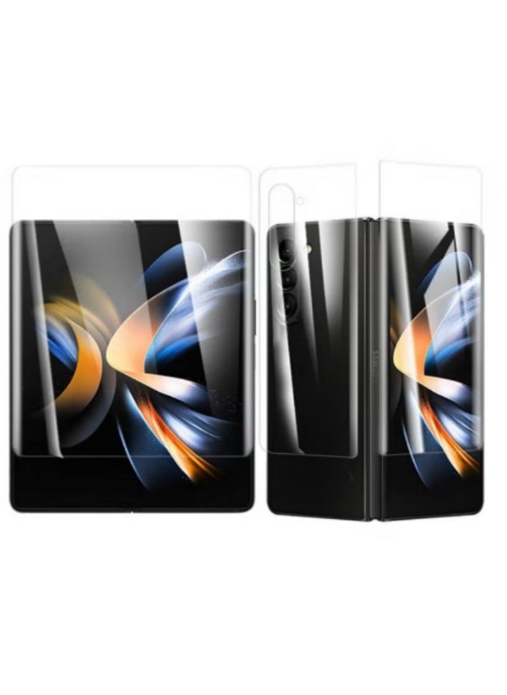 Generic - Galaxy Z Fold 5 Screen Protector Compatible Fingerprint with, 9H Hardness, Blue Light Blocking, Bubble-Free InstallationAnti-Spy Anti-Glare Full Adhesive Flexible Film (front+back+inside) One set - Image 1