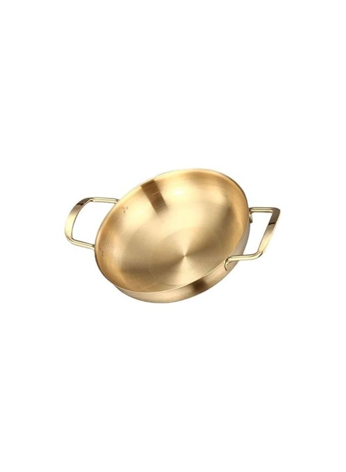Stainless Steel Serving Pan 28 cm with Two Handles - Gold - Image 5