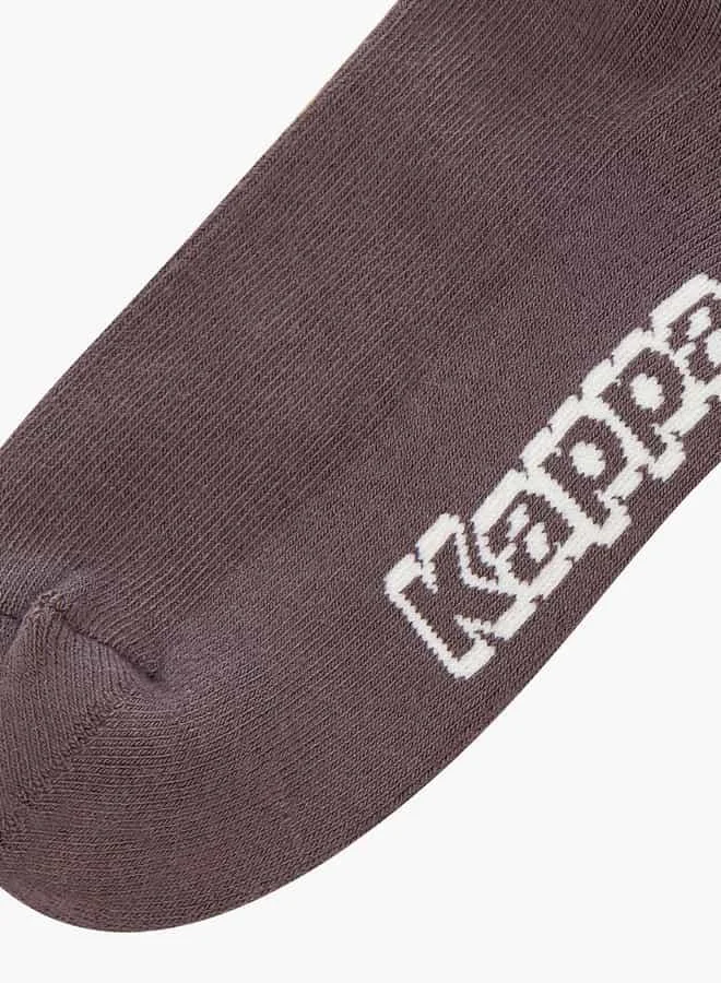 Kappa Set of 3 - Kappa Logo Print Crew Length Socks with Elasticated Hem