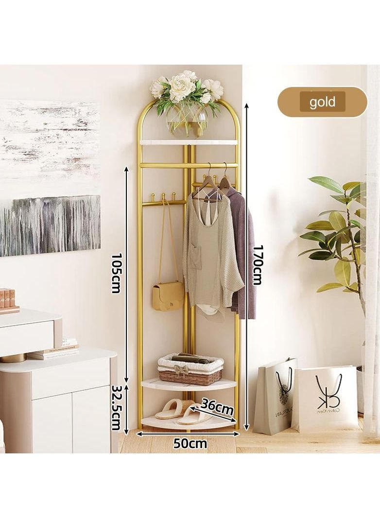 Light Luxury Bedroom Corner Coat Rack Floor Iron Hanger Nordic Home Storage Rack Simple Corner Hanging Clothes Storage  - Image 4