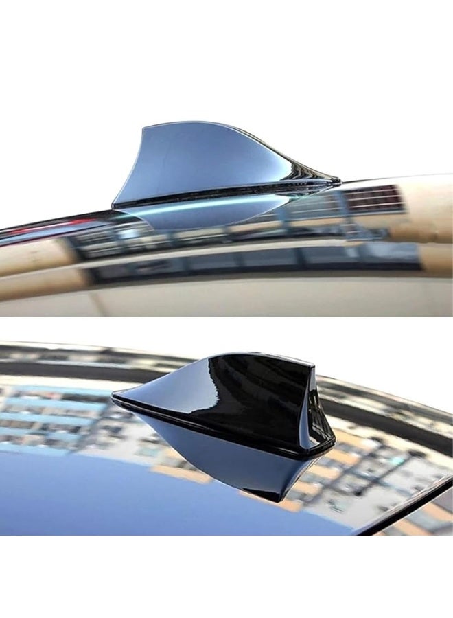 Universal Gloss Black Shark Fin Car Antenna Replacement for Honda, Toyota, BMW, VW, Buick - Enhanced Signal & Aerodynamic Look. - Image 2