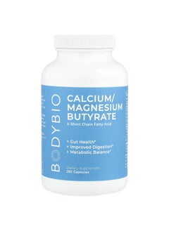 BodyBio BodyBio, Calcium/Magnesium Butyrate, 250 Capsules 