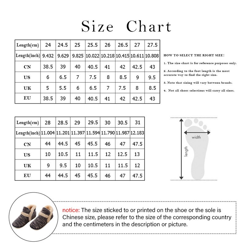 1 Pair Thickened Plush Slippers Home Autumn Winter Non- Plush Slipper - Image 3