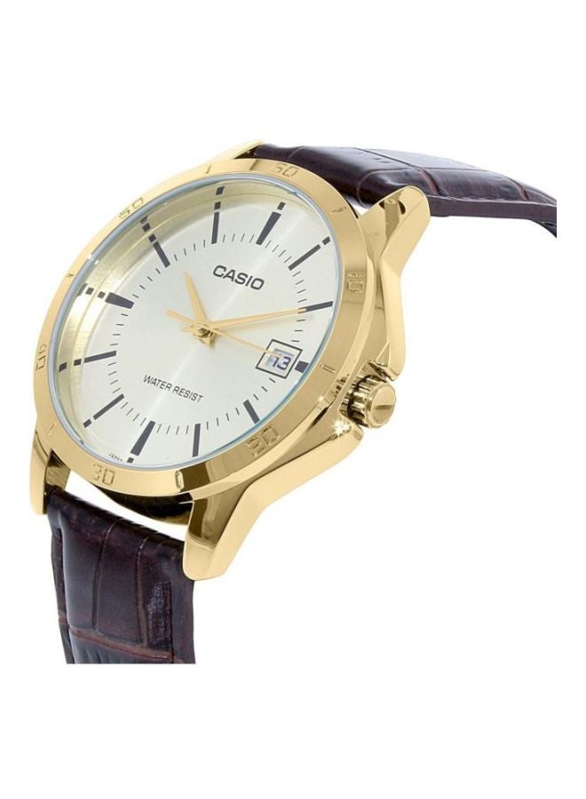 CASIO Women Leather Analog Wrist Watch LTP-V004GL-7AUDF - 30 mm - Brown - Image 3