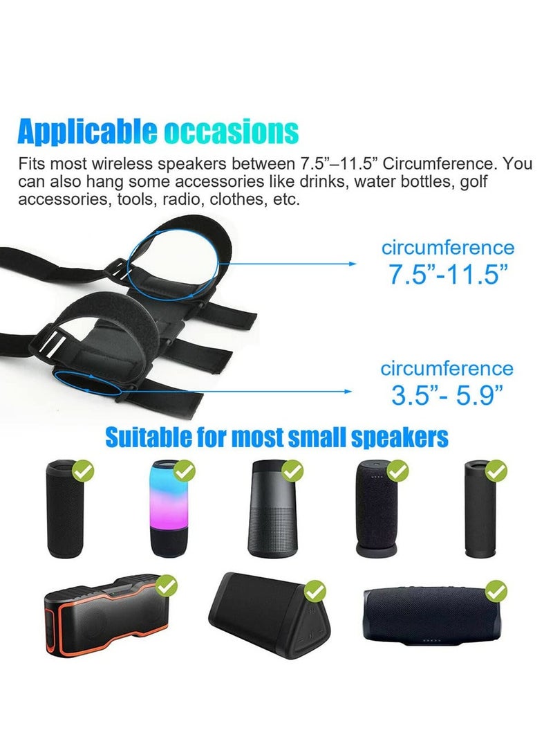 Excefore Portable Bike Speaker Mount, Adjustable Speaker Strap, Bottle Holder for Bike, Universal Bicycle Handlebar Soundbar Holder, Fits Golf Cart Bike or Boat Railing/Cross bar/Frame - Image 3