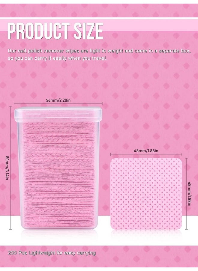 EBANKU - S Lint Free Nail Wipes Ebanku Non-Woven Fabric Nail Cleaning Pads Lash Extensions Glue Cleaning Remover Wipes Nail Salon Supplies With Bottle(Pink) - Image 1