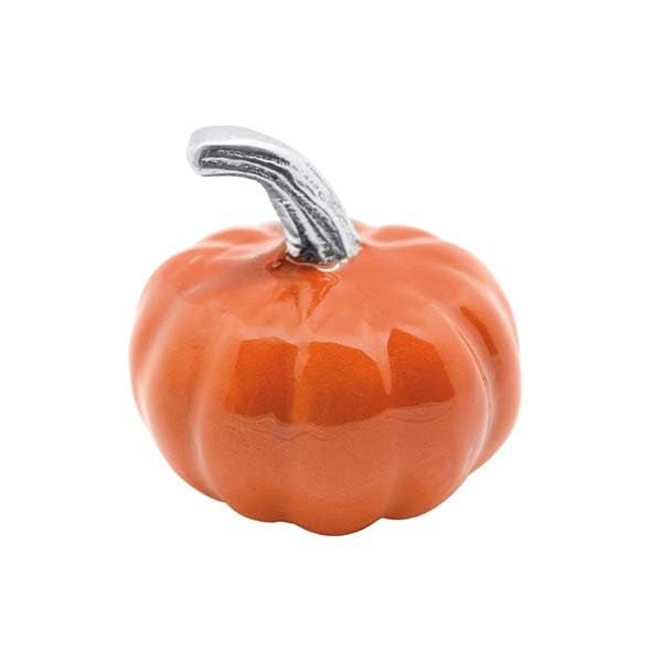 Mariposa Orange Pumpkin Napkin Weight, One Size, Silver - Image 2