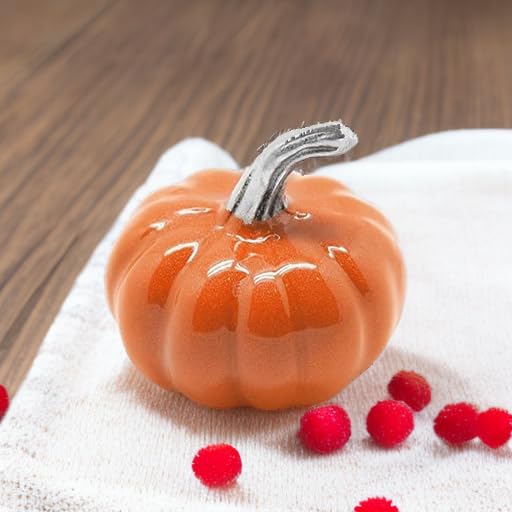 Mariposa Orange Pumpkin Napkin Weight, One Size, Silver - Image 5