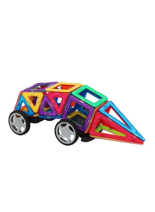 Trinkets & More Trinkets & More-3D Premium Magnetic Magna Blocks (68 Pieces) Toys Building Tiles Stacking Set Magical Construction Game Puzzle Stem With Storage Box.,Multi  - Image 2