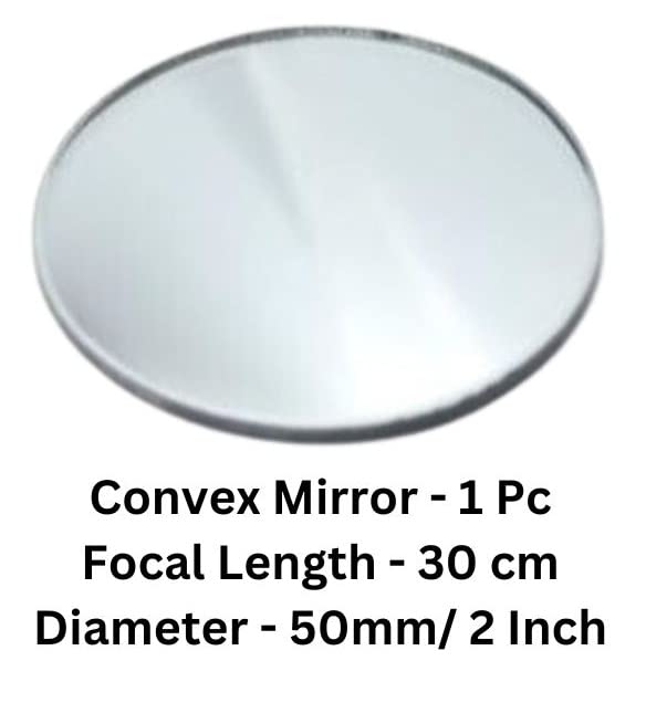 ESPtronics ERH India 1 Pc Convex Mirror Diameter50 mm Focal Length30 cm for Microscopes Telescopes Magnifying Glasses etc  - Image 2