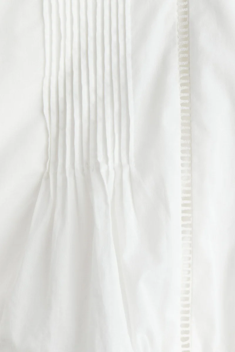 H&M Lace-Inset Cotton Blouse