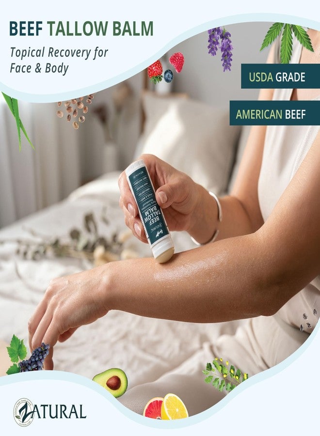 Zatural Beef Tallow Balm for Face and Body, Travel Size, 0.5oz - Image 2